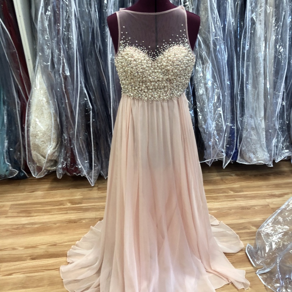 La Femme Pearl Bodice Gown